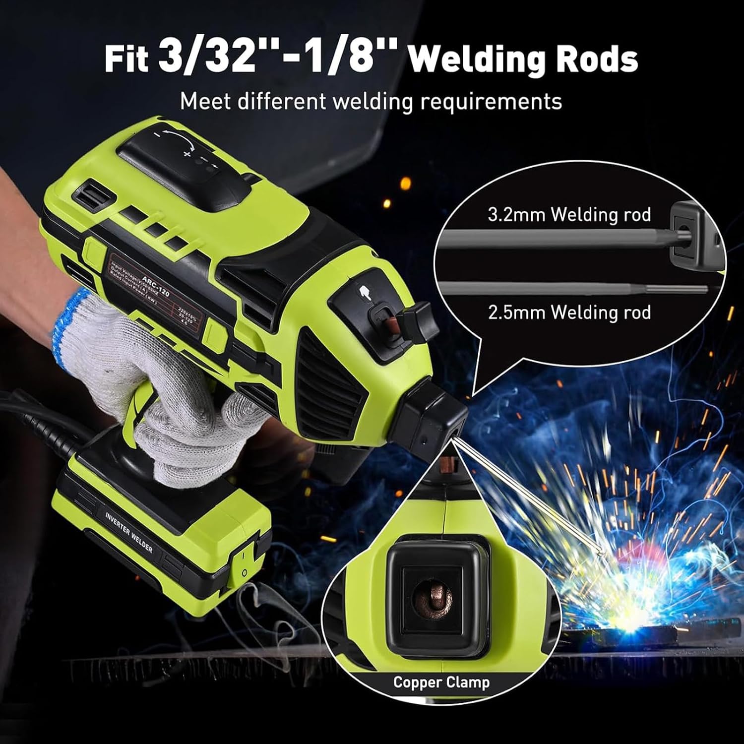 4600W ハンドヘルド溶接機、110V/220V - スティック溶接棒 4600W ハンドヘルド溶接機、110V/220V - スティック溶接棒